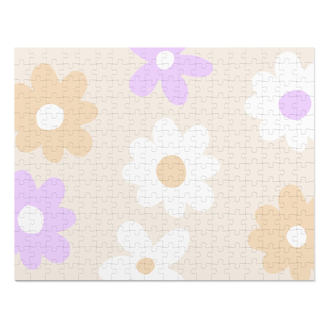 Neutral Lavender Daisy Jigsaw Puzzle, 252 1000 Pieces - Relaxing ...