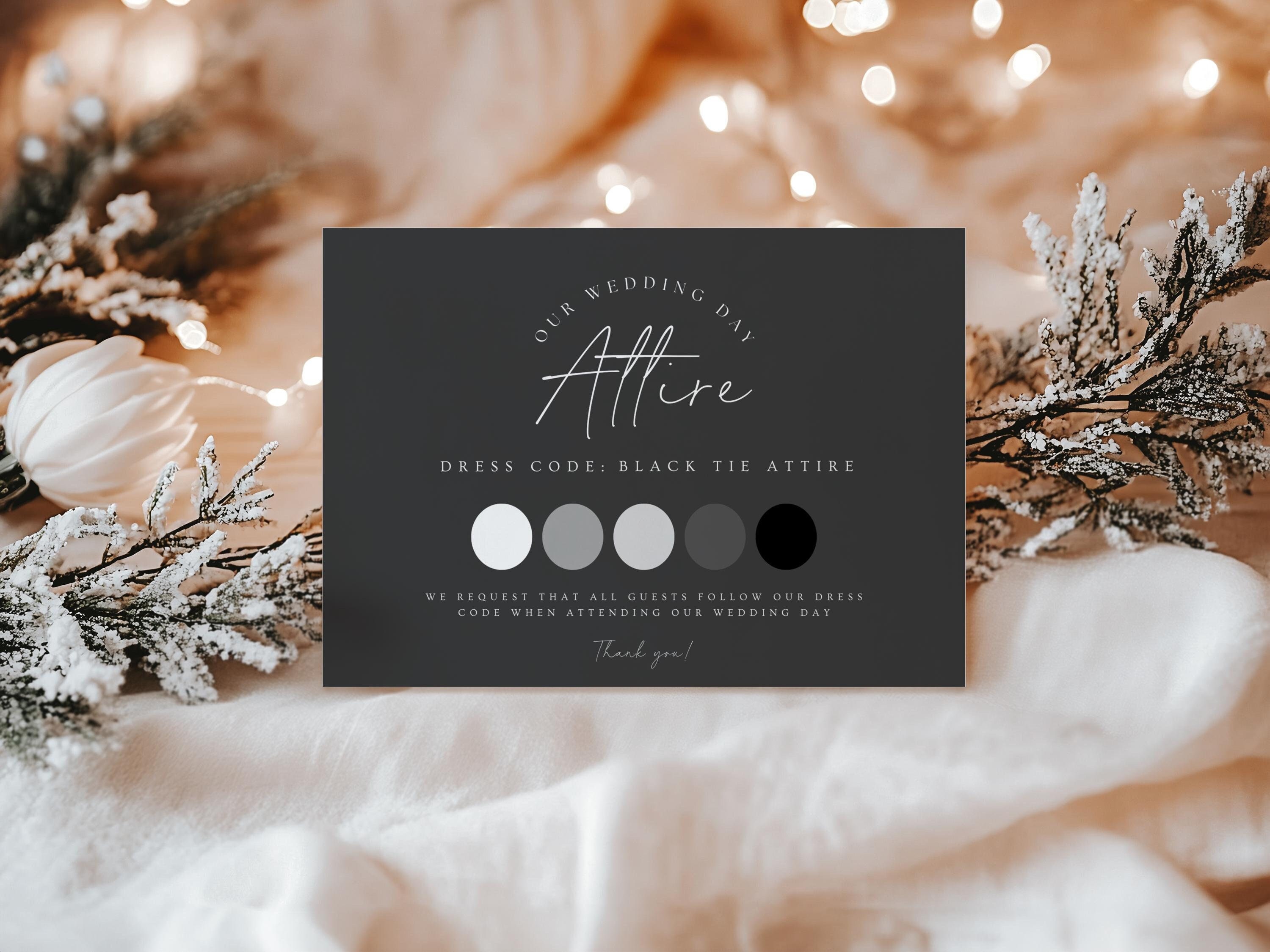 Dress Code Card All Black - Etsy