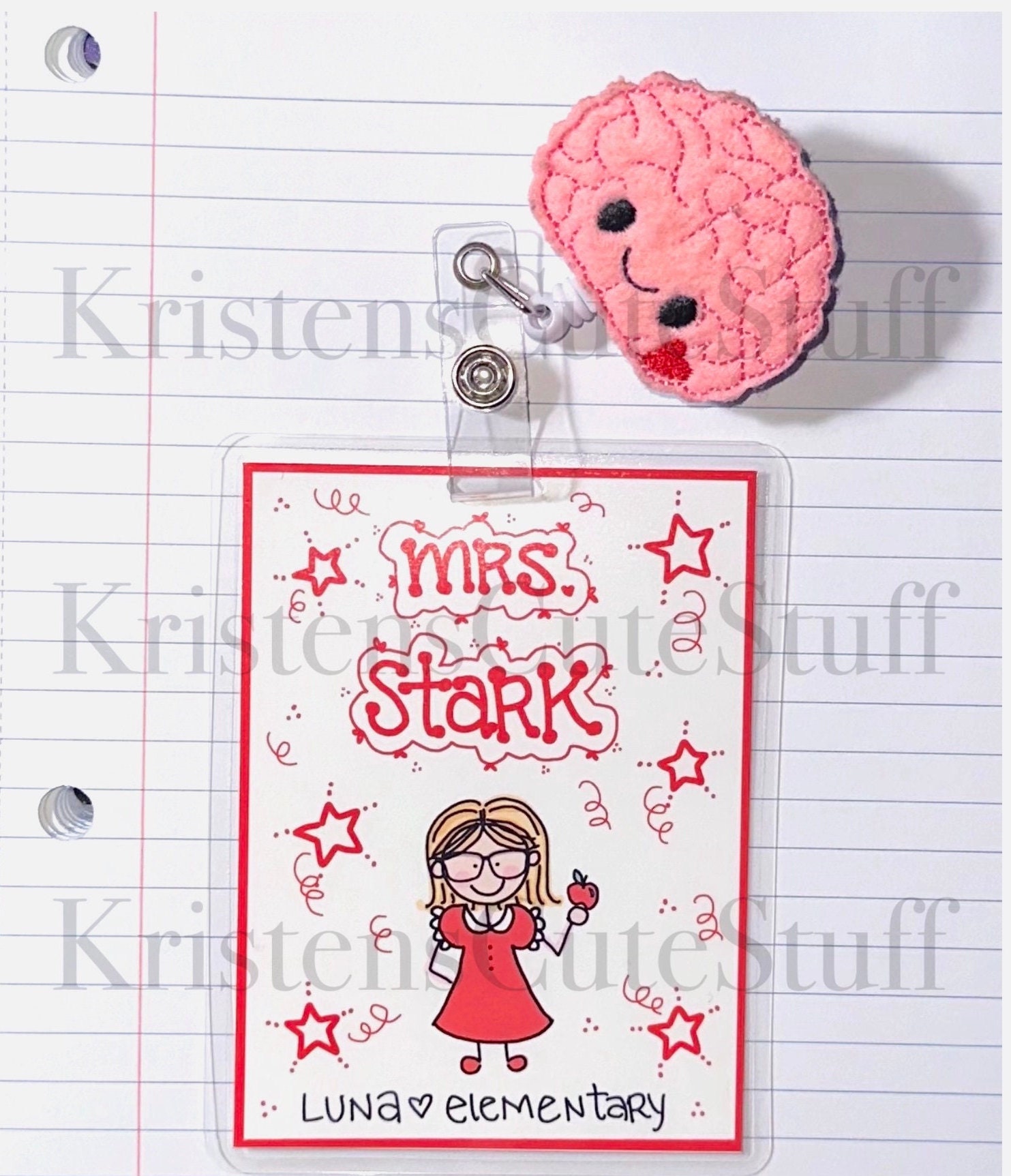Personalized Name Tag - Vertical Badge Buddy - Cute Badge Back - Healthcare Accessories - Teacher Accessories