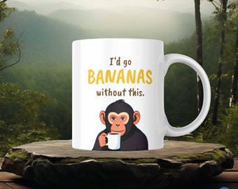 Funny Monkey Coffee Mug, Chimp Lover Gift