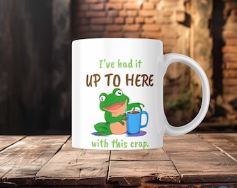 Lustiger Frosch-Kaffeebecher, Zusammenbruch-Humorgeschenk