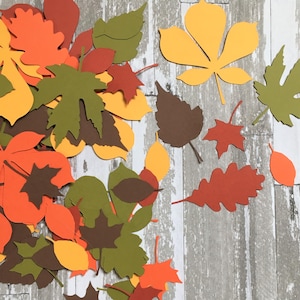 Bladeren herfst herfst stanspapier gestanste set van 160 plakboek confetti