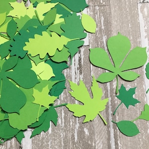 Groene stanspapier gestanste set van 160 plakboeken confetti