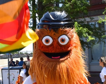 Gritty Mascot Print: Philadelphia Flyers Portrait, Philly Wall Art