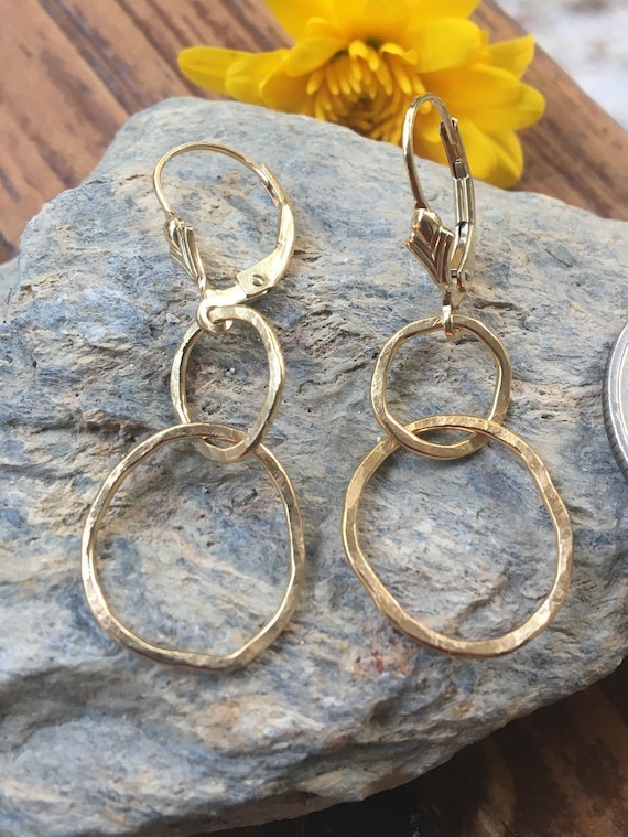 Gold Freeform Earrings