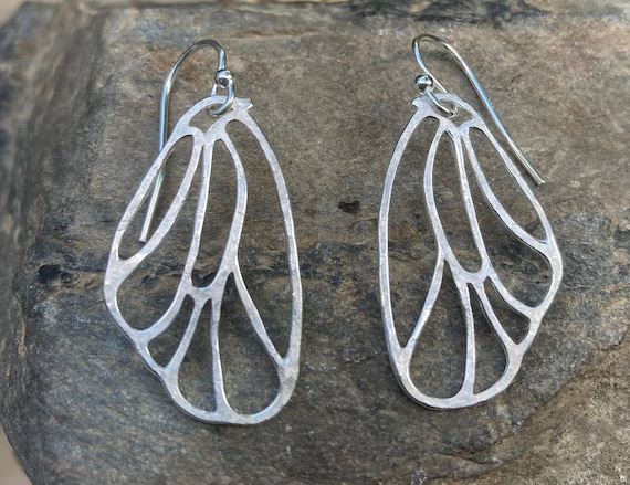 Sterling Butterfly Wing Earrings