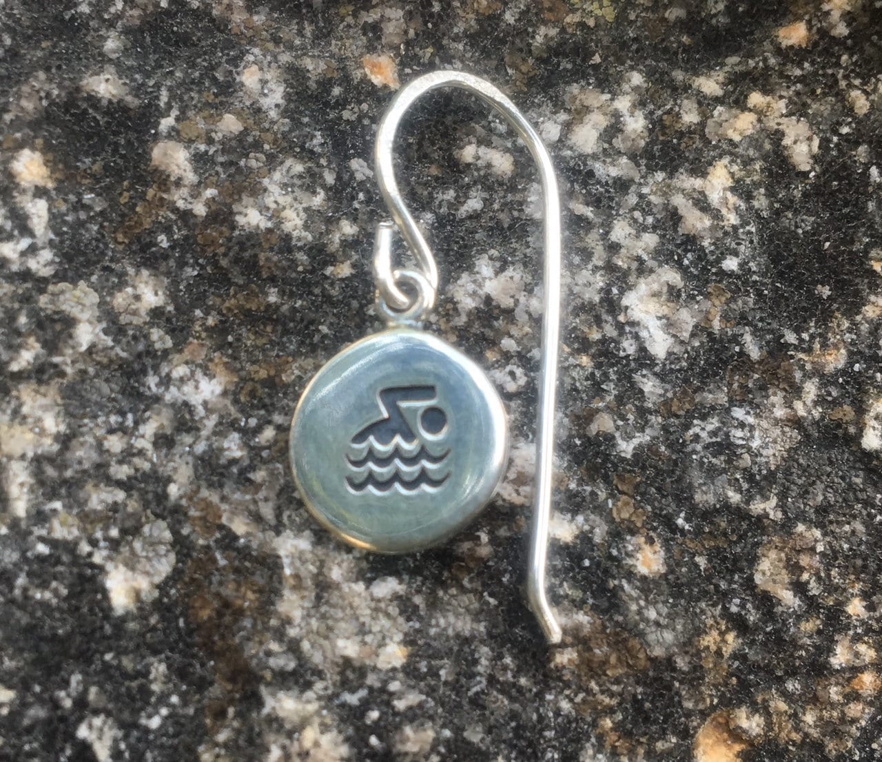 Swim Swimmer Sterling Earrings