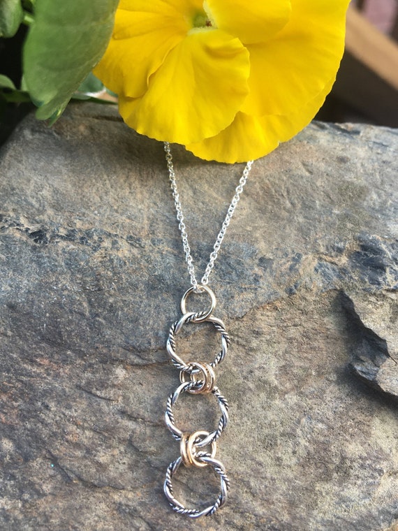 Triple Circle Sterling /Gold Filled Pendant