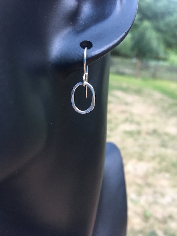 Freeform Sterling Oval Earrings