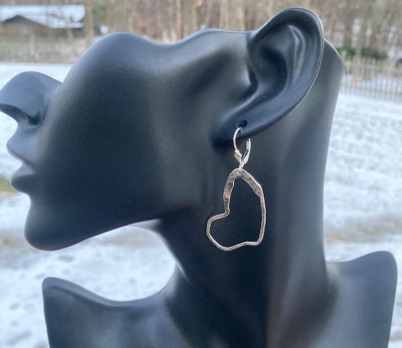 Sterling Freeform Heart Earrings