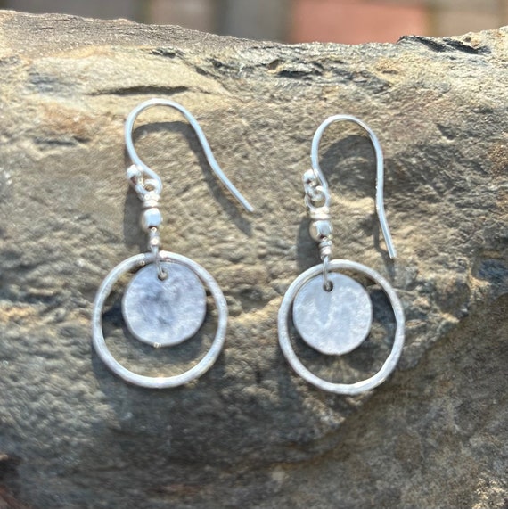 Custom Listing/Sterling Silver Disc Earrings