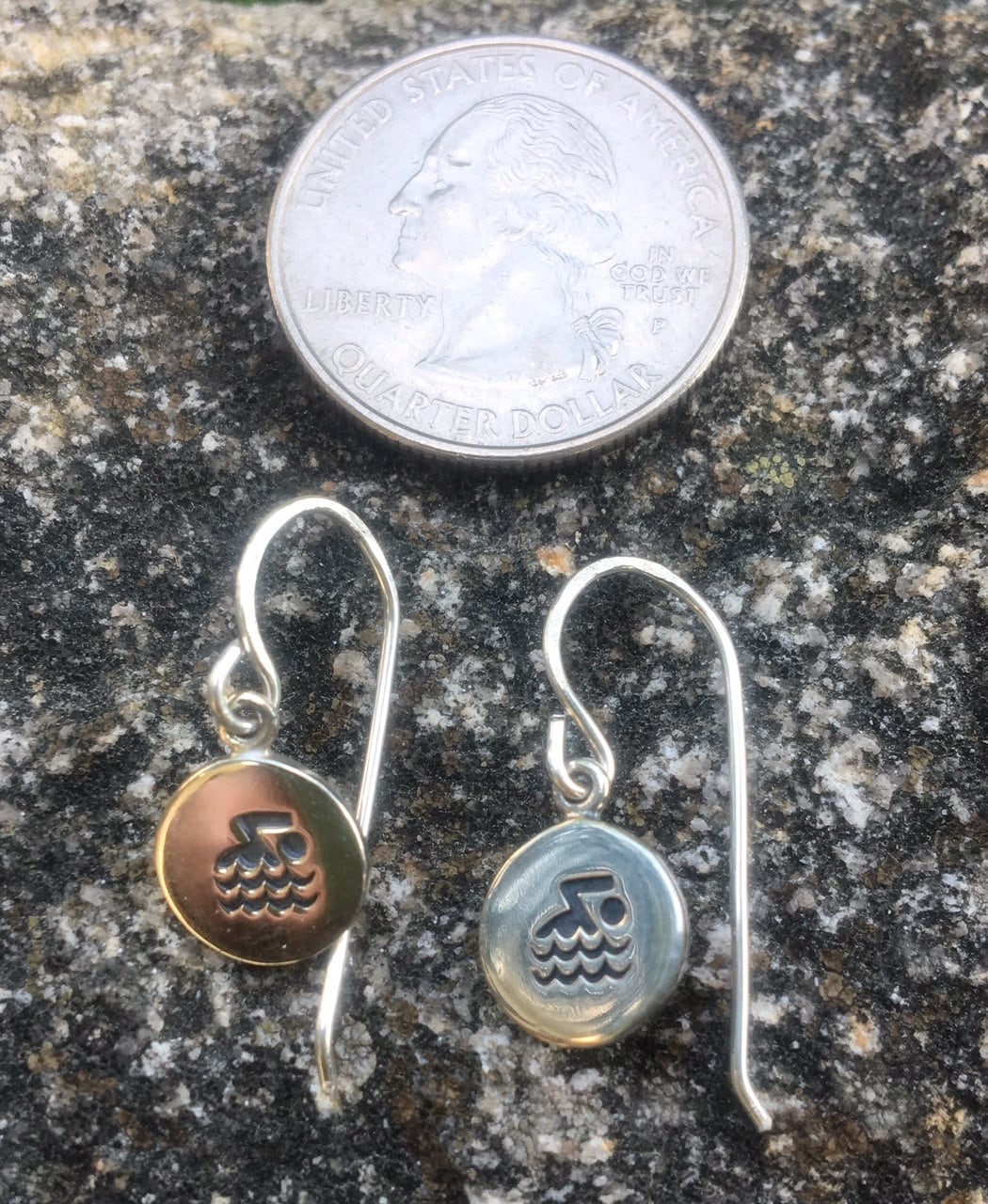 Swim Swimmer Sterling Earrings