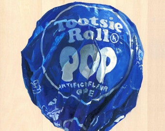 Grape Tootsie Roll Pop, Fine Art Print