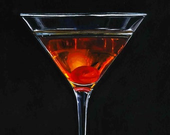 Manhattan Cocktail, Fine Art Print, (Signed Limited Edition)