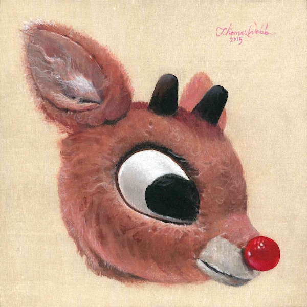 Rudolph the Red-Nosed Reindeer, Fine Art Print, (Multiple Sizes)