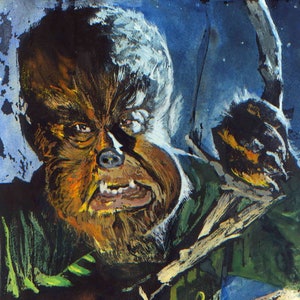 The Wolf Man Lon Chaney Jr, Fine Art Print . image 1
