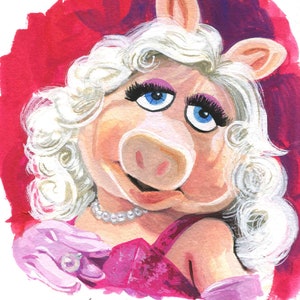 Miss Piggy, Fine Art Print,(Multiple Sizes)