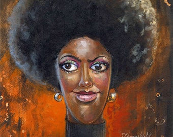 Groovy Black Woman 1970's , Fine Art Print, "Rock Steady"