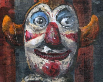 Punch and Judy, Joey the Clown, Fine Art Print (Multiple Sizes)