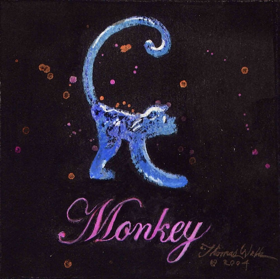 → View on Etsy: Cocktail Monkey, Fine Art Print Cocktail Monkey, Fine Art Print