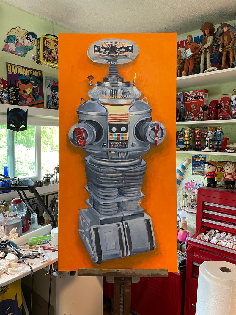 B9-Robot, Lost in Space, Fine Art Print Multiple Sizes image 7