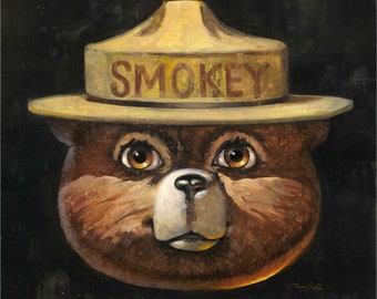 Smokey Bear, Limited Edition Fine Art Print (Officially Licensed, Signed and Numbered by the Artist)