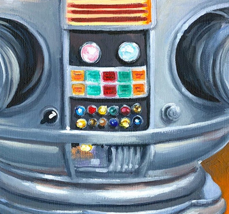 B9-Robot, Lost in Space, Fine Art Print Multiple Sizes image 2