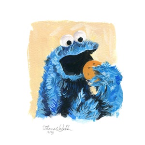 Cookie Monster, Fine Art Print,
