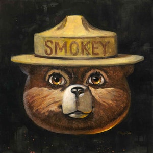 Smokey Bear, Officially Licensed. Fine Art Print, Multiple Sizes, Free Shipping US . image 1
