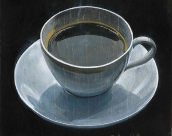 Caffe Americano, Cup of Coffee, Fine Art Print, (Signed Limited Edition)