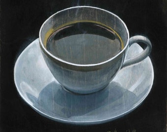 Cup of Coffee, Caffe Americano, Fine Art Print, (Signed Limited Edition)