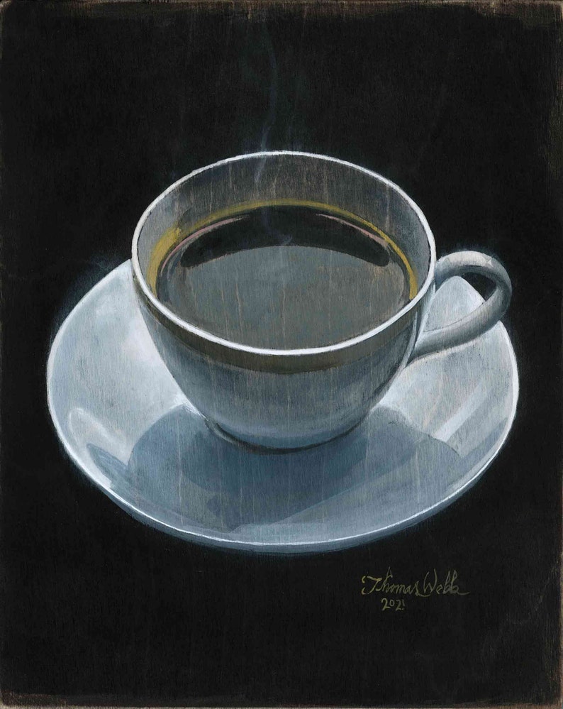 Caffe Americano, Cup of Coffee, Fine Art Print, Signed Limited Edition image 1