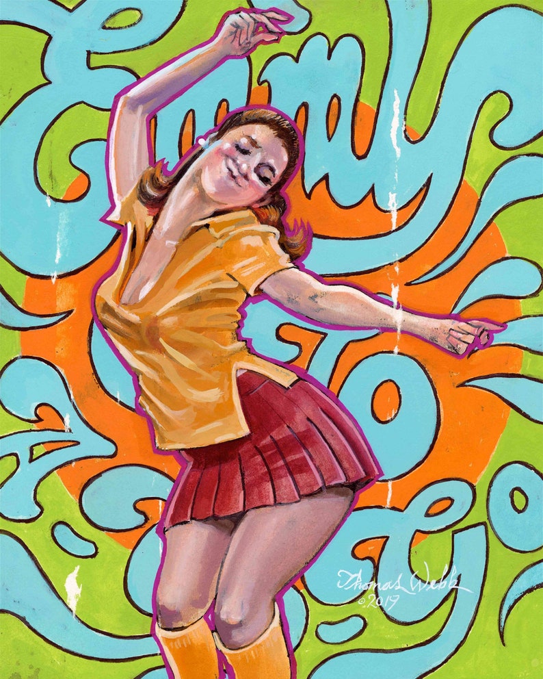 11X8.5 Emmy Jo A-Go-Go Fine Art Print Emmy Jo Go-Go Dancer
