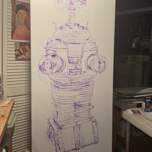 B9-Robot, Lost in Space, Fine Art Print Multiple Sizes image 5