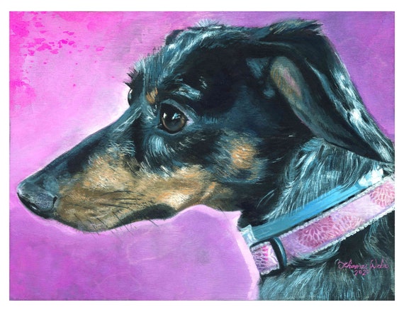 → View on Etsy: Dapple Dachshund, Fine Art Print Dapple Dachshund, Fine Art Print