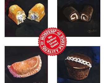 Hostess Snack Collection, All Four Fine Art Prints (Multiple Sizes)