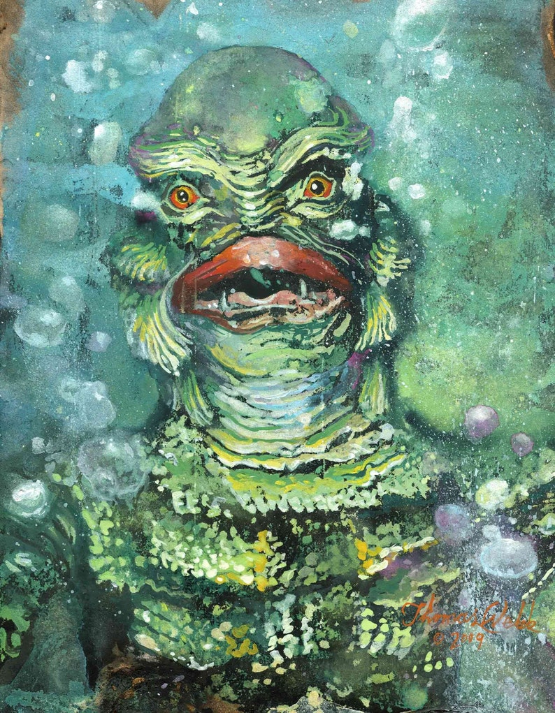 Creature From The Black Lagoon Gill-Man Fine Art Print image 1