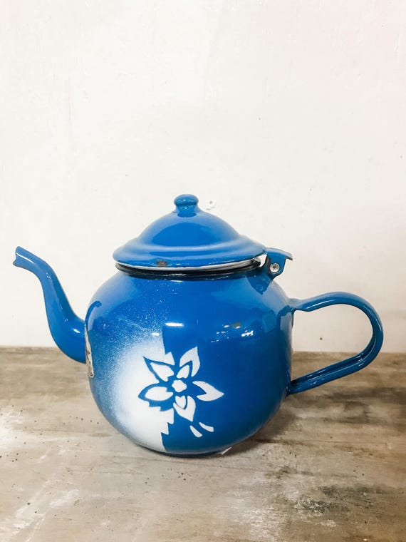 French enamel kettle