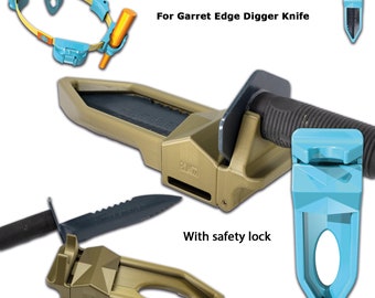 Garret Edge 掘削ナイフ ホルスター。金属探知用スマート ベルト システム。