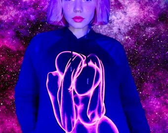 Hoody in Neonpink
