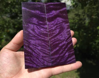 Curly deep purple Mango Scales – Stabilized Curly Mango for Knife Handles, Ring Making, Pen Turning, Boxmod Woodworking & Carving