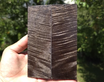 Black/Grey Curly Mango Scales – Stabilized Curly Mango for Knife Handles, Ring Making, Pen Turning, Boxmod Woodworking & Carving
