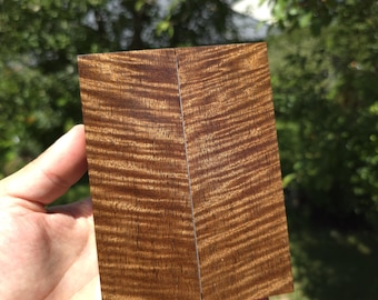 Brown Curly Mango Scales – Stabilized Curly Mango for Knife Handles, Ring Making, Pen Turning, Boxmod Woodworking & Carving