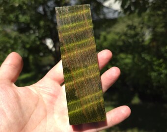 Frankenstein Green OG Curly Redwood Block – Stabilized Curly Redwood for Knife Handles, Ring Making, Pen Turning, Boxmod Woodworking