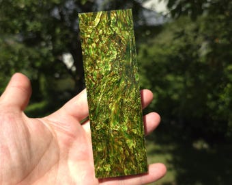 Stabilized Frankenstein green Hempwood Knife Block – Handle Material for Knifemaking, Ring Making, Pen Turning, Jewelry, Box Mods & Carving