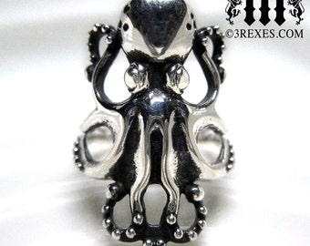 Octopus Ring .925 Sterling Silver Size 7 The Enchanted