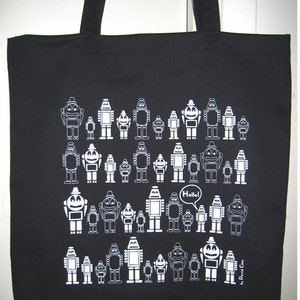 Sac cabas en toile Hello Robot