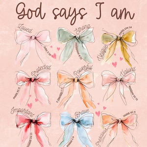 Gott sagt, ich bin kokett Bögen Clipart | Aquarell Bögen | christlichen Png herunterladen | Jesus liebt dich Kunst