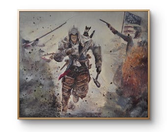 Connor - Assassin / Video Game - Oil Painting Prints