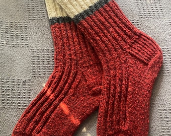 S2K Handknit Wool Ribbed Socks